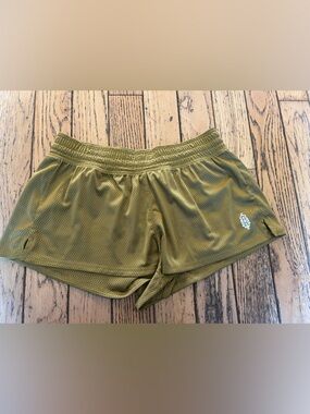 FP Movement by Free People Green Athletic Mesh Shorts